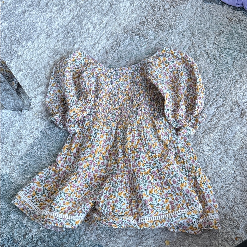 Jessica Simpson Floral Kids Casual Dress - Multicolor